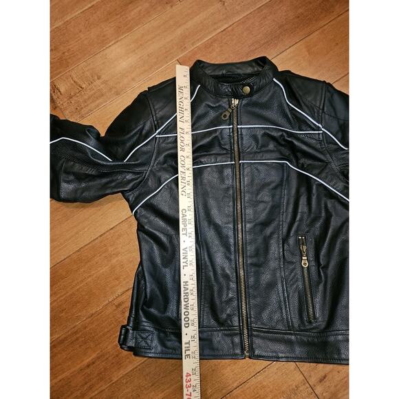 Bilt Women's Leather Padded Biker Motorcycle Jacket Size Large - Picture 16 of 16